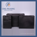 fashion Matt Black Paper Gift Bag with Handle (CMG-PGBB-010)